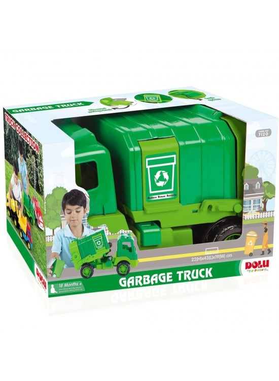 Dolu Oyuncak Çöp Kamyonu Pencereli Kutu Dolu Oyuncak Çöp Kamyonu Pencereli Kutu