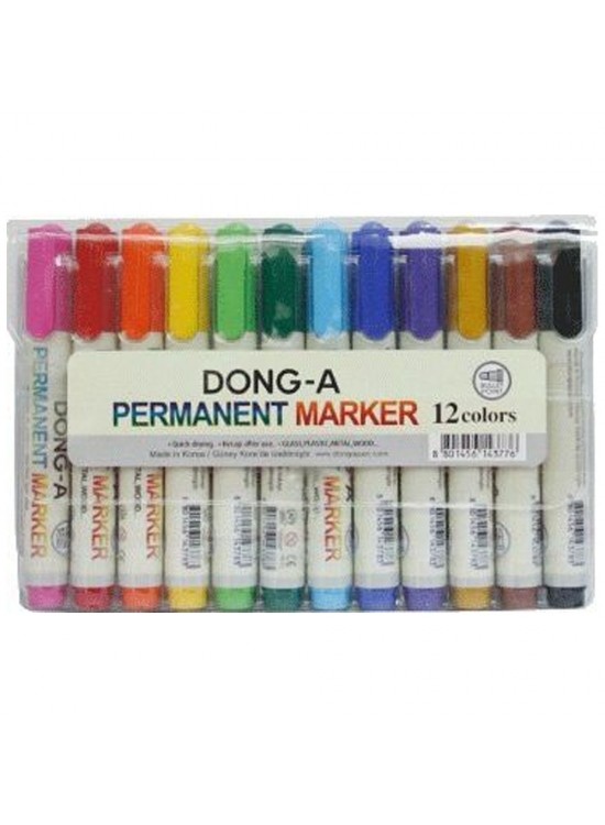 Dong-A Markör Permanent 12 Renk 239314