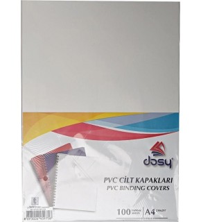 Dosy Cilt Kapağı Plastik Opak A4 100 Lü Beyaz
