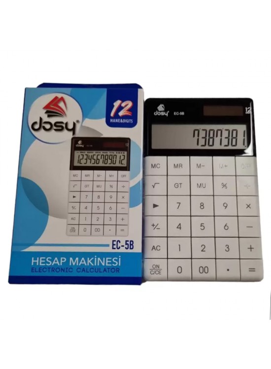 Dosy Hesap Makinesi Orta Boy Beyaz EC-5B