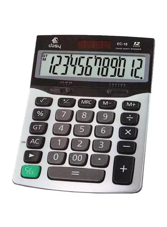 Dosy Hesap Makinesi Masa Üstü 12 Hane EC-18 Dosy Hesap Makinesi Masa Üstü 12 Hane EC-18