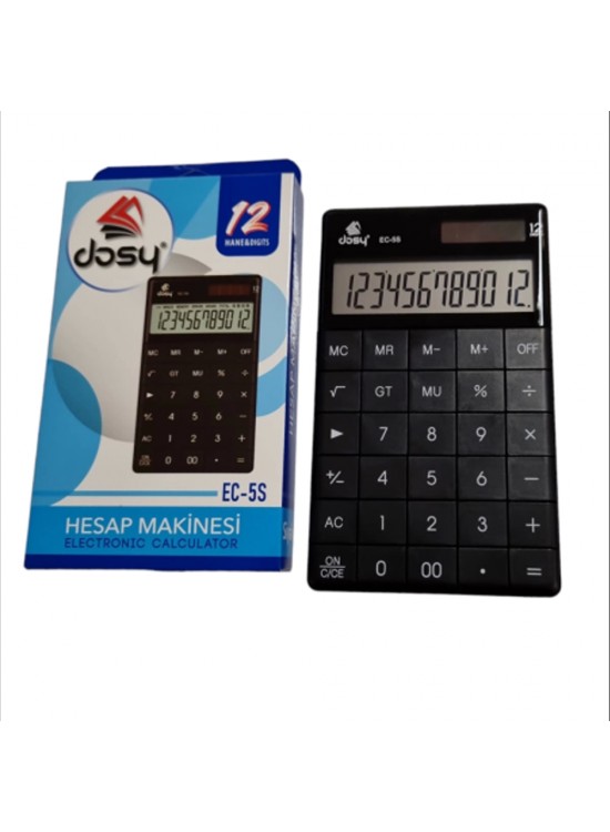 Dosy Hesap Makinesi Orta Boy Siyah EC-5S