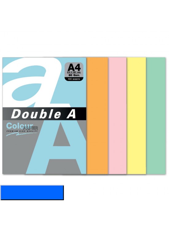 Double A Renkli Kağıt 100 LÜ A4 80 GR Koyu Mavi Double A Renkli Kağıt 100 LÜ A4 80 GR Koyu Mavi
