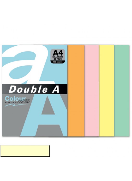 Double A Renkli Kağıt 100 LÜ A4 80 GR Pastel Fildişi Double A Renkli Kağıt 100 LÜ A4 80 GR Pastel Fildişi
