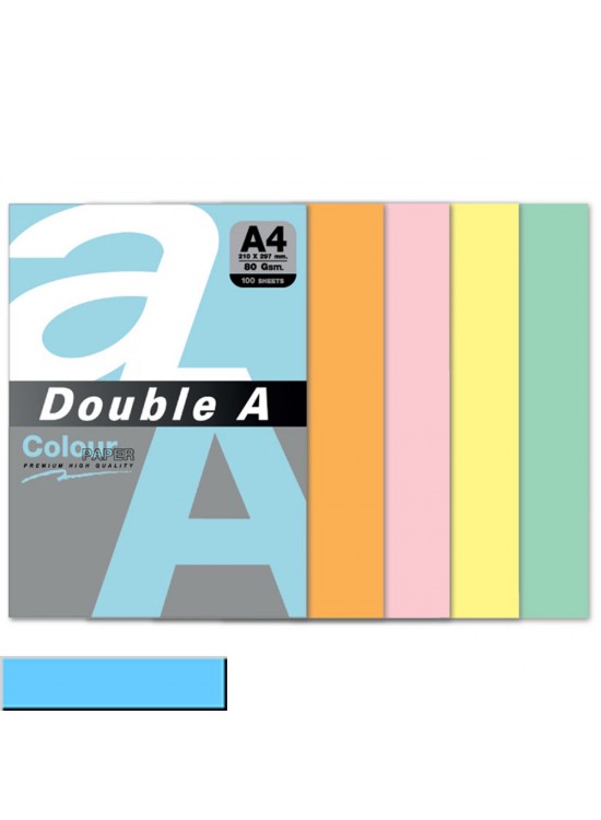 Double A Renkli Kağıt 100 LÜ A4 80 GR Pastel Okyanus Mavisi