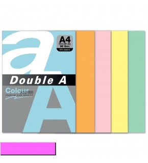 Double A Renkli Kağıt 100 LÜ A4 80 GR Pastel Pembe