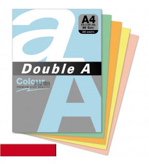 Double A Renkli Kağıt 25 Lİ A4 80 GR Kırmızı