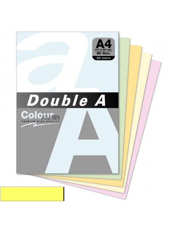 Double A Renkli Kağıt 25 Lİ A4 80 GR Pastel Butter