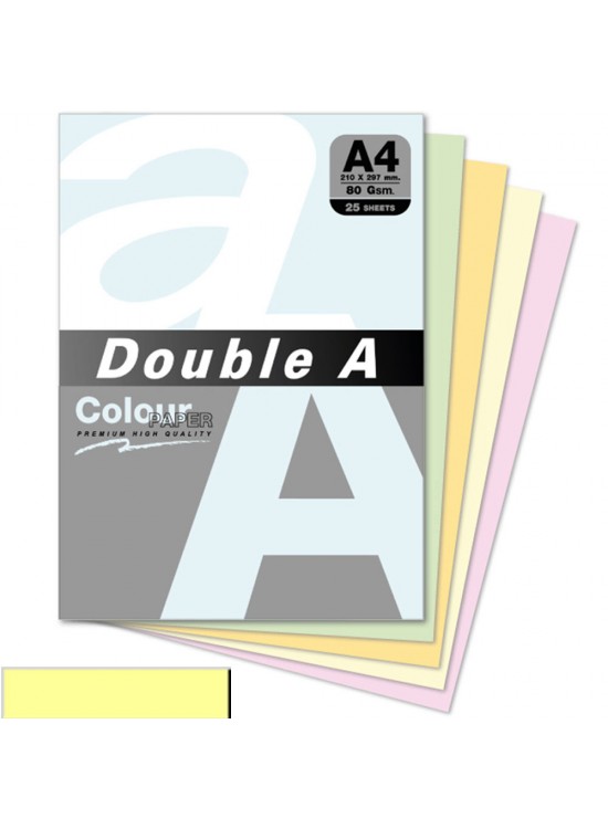 Double A Renkli Kağıt 25 Lİ A4 80 GR Pastel Cheese Double A Renkli Kağıt 25 Lİ A4 80 GR Pastel Cheese