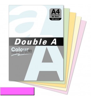 Double A Renkli Kağıt 25 Lİ A4 80 GR Pastel Pembe