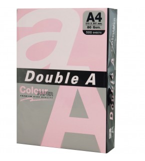 Double A Renkli Kağıt 500 LÜ A4 80 GR Pastel Pembe
