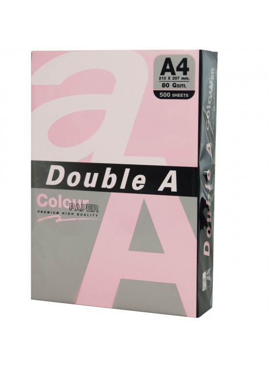 Double A Renkli Kağıt 500 LÜ A4 80 GR Pastel Pembe
