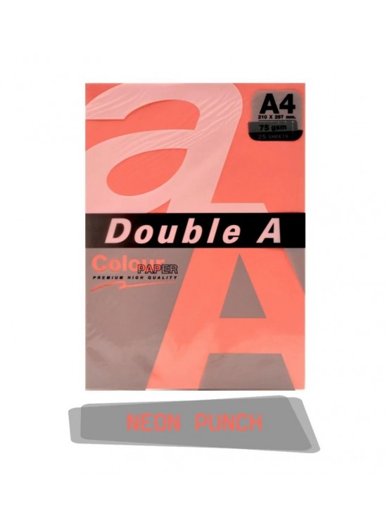 Double A Renkli Kağıt 25 Lİ A4 75 Gr Neon Punch