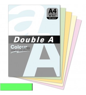 Double A Renkli Kağıt 25 Lİ A4 80 GR Pastel Zümrüt Yeşili