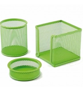 Drt Masa Seti Ataşlık-Kağıtlık-Kalemlik 3 LÜ Düz Renkler Yeşil 410