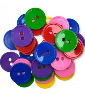 Düğme 34 Boy Plastik Simit Düğme 24 Lü D3421