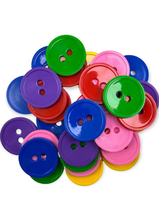 Düğme 34 Boy Plastik Simit Düğme 24 Lü D3421