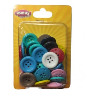 Düğme 40 Boy Plastik Simit Düğme 25 Li