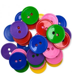 Düğme 48 Boy Plastik Simit Düğme 12 Li D8236