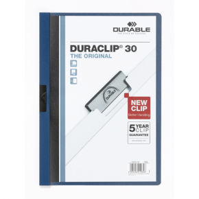 Durable Sıkıştırmalı Dosya DuraClip Ortadan Klipsli 30 Syf A4 Lacivert 2200 (1 Adet)