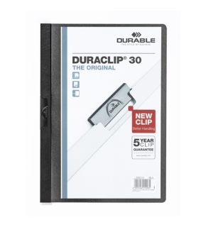 Durable Sıkıştırmalı Dosya DuraClip Ortadan Klipsli 30 Syf A4 Siyah 2200 (1 Adet)