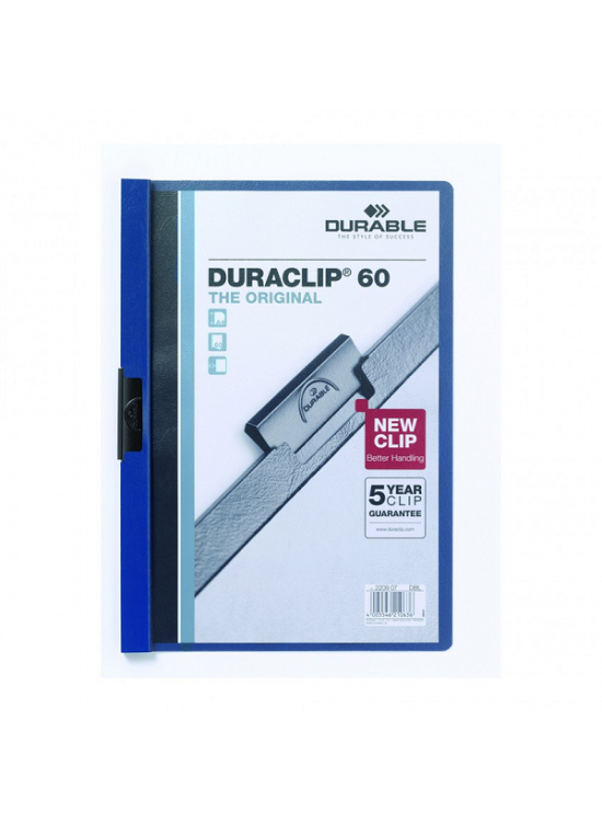 Durable Sıkıştırmalı Dosya DuraClip Ortadan Klipsli 60 Syf A4 Lacivert 2209