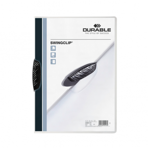 Durable Sıkıştırmalı Dosya SwingClip Ortadan Klipsli 30 Syf A4 Siyah 2260 (1 Adet)