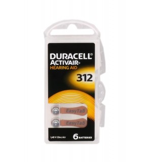 Duracell 312 Numara Düğme Kulaklık Pili İşitme Cihazı İçin 6'lı Paket