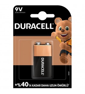 Duracell Alkalin 9 Volt Pil 1 Lİ Kartela