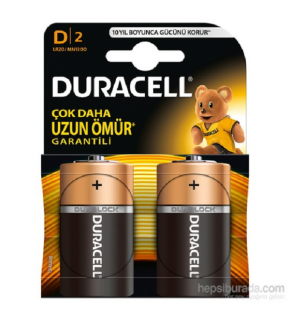 Duracell Alkalin Orta Boy Pil (C)  2 Lİ Kartela