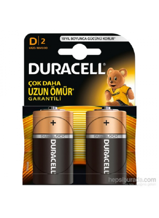 Duracell Alkalin Orta Boy Pil (C)  2 Lİ Kartela