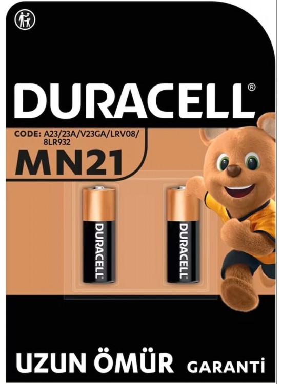 Duracell Alkalin Pil 12 Volt MN21 2 Li
