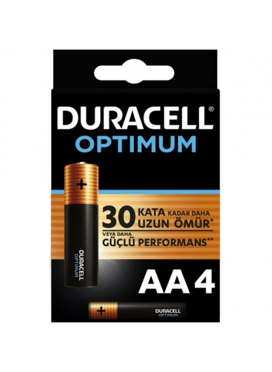Duracell Optimum Kalem Pil (AA) 4 LÜ Kartela Duracell Optimum Kalem Pil (AA) 4 LÜ Kartela