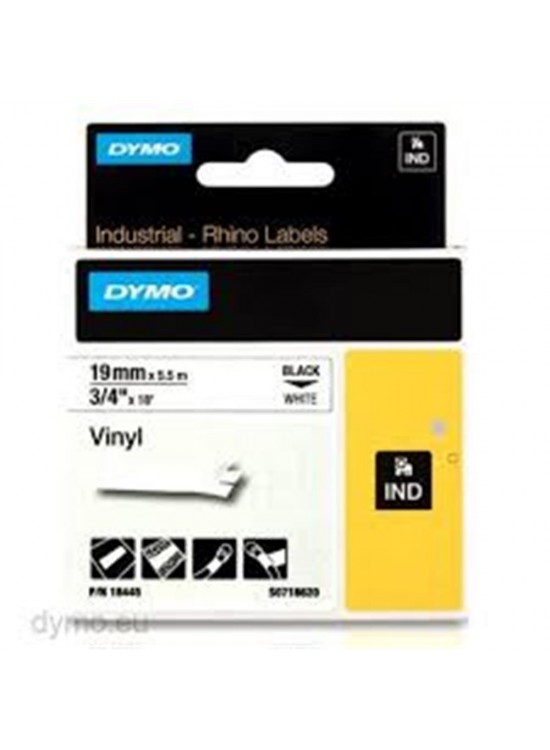 Dymo 18445 RhinoPRO Renkli Vinil 19mmx5,5m Beyaz-Siyah Dymo 18445 RhinoPRO Renkli Vinil 19mmx5,5m Beyaz-Siyah