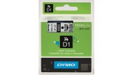 Dymo D1 Şerit Standart 19 MMx7 MT Şeffaf Üzerine Siyah 45800