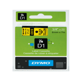 Dymo D1 Şerit Standart 6 MMx7 MT Sarı Üzerine Siyah 43618 S0720790