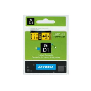 Dymo D1 Şerit Standart 9 MMx7 MT Sarı Üzerine Siyah 40918 S0720730