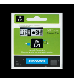 Dymo D1 Şerit Standart 9 MMx7 MT Şeffaf Üzerine Siyah 40910 S0720670