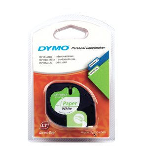 Dymo Letratag Şerit Kağıt 12 MMx4 MT Beyaz S0721510 (1 Adet)