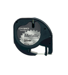 Dymo Letratag Şerit Metalik 12 MMx4 MT Gri 91208