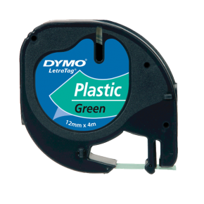 Dymo Letratag Şerit Plastik 12 MMx4 MT Yeşil 91204 (1 Adet)