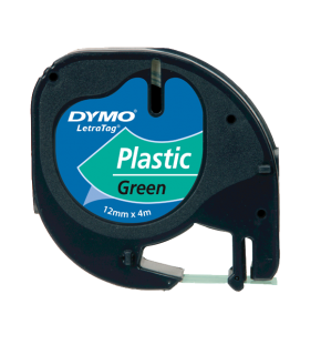 Dymo Letratag Şerit Plastik 12 MMx4 MT Yeşil 91204 (1 Adet)