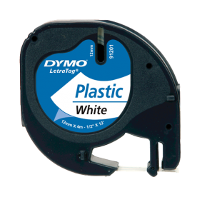 Dymo Letratag Şerit Plastik 12 MMx4 MT Beyaz 91201 59422