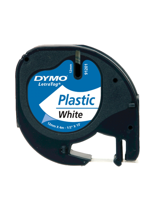 Dymo Letratag Şerit Plastik 12 MMx4 MT Beyaz 91201 59422