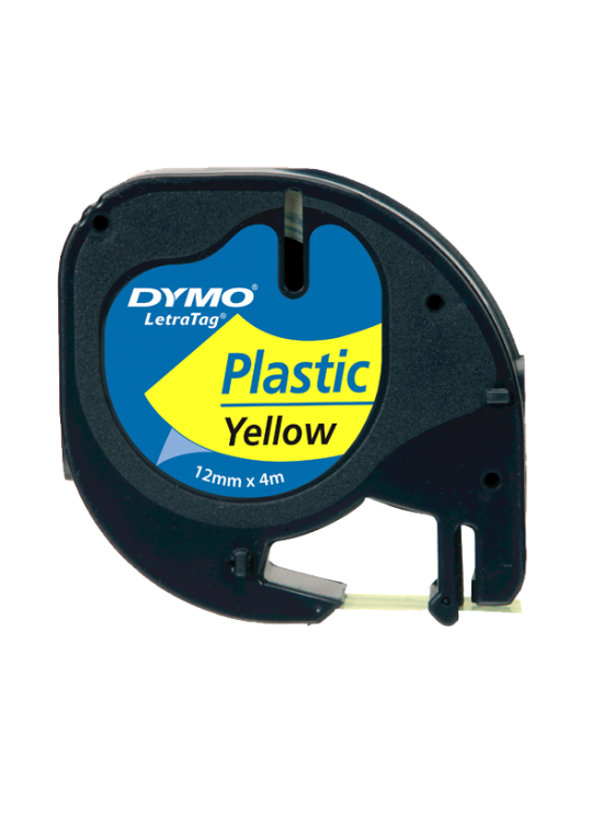 Dymo Letratag Şerit Plastik 12 MMx4 MT Sarı 91202