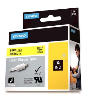 Dymo Rhinopro Isıyla Küçülen Şerit 9 MMx1,5 M Sarı/Siyah