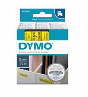 Dymo S0720580 D1 Yedek Şerit 12mmX 7 Metre Sarı-Siyah 45018