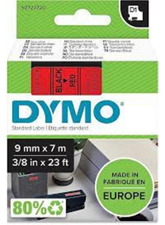 DYMO S0720720 D1 Yedek Şerit 9 mmx7mt Kırmızı-Siyah 40917