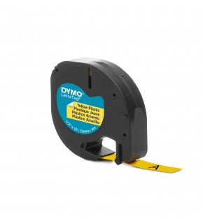 DYMO S0721620 LetraTag Plastik Şerit ( 12 mm X 4 mt ) , Sarı (59423) 91202