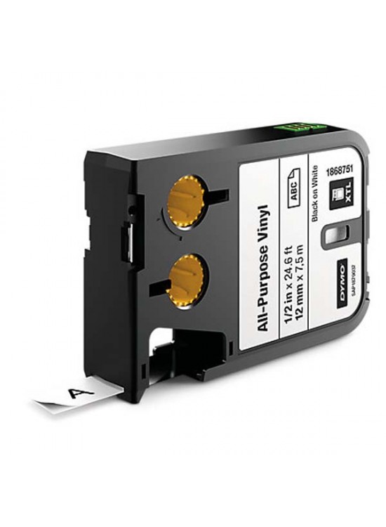 Dymo XTL Çok Amaçlı Vinil 12 MM x 7 M Beyaz/Siyah 1868751